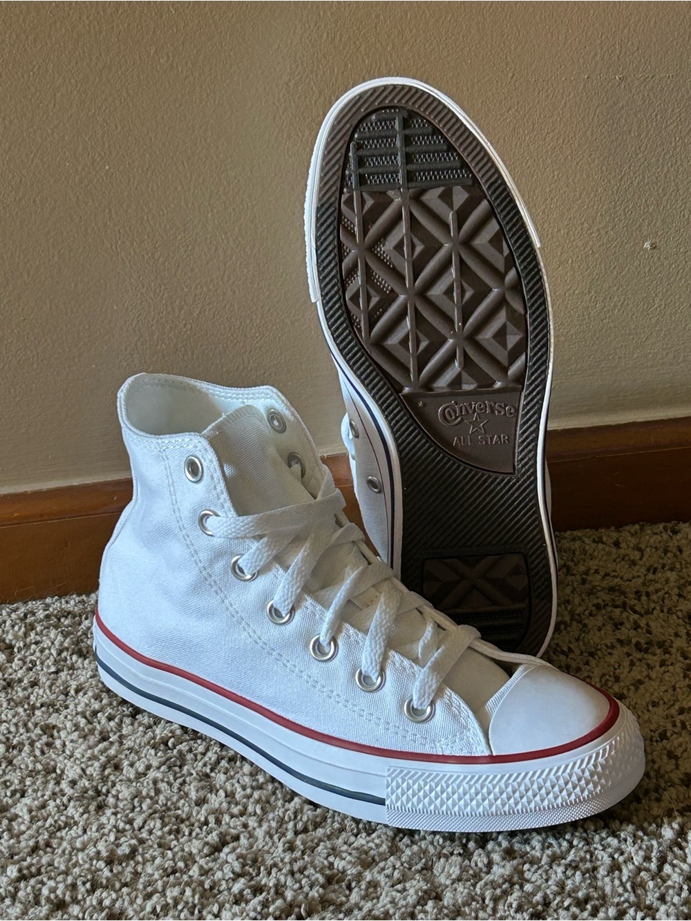 CONVERSE ALL STAR HIGH CHUCK TAYLOR OPTICAL WHITE women's size 6